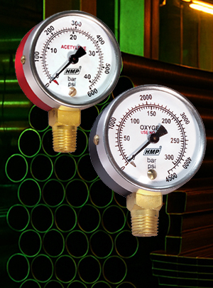 Gas pressure gauges